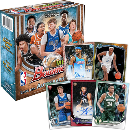 2025-26 Bowman Basketball - Mega Box (6 Packs) Sports Cards Topps