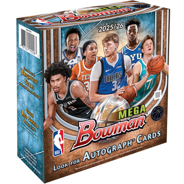 2025-26 Bowman Basketball - Mega Box (6 Packs) Sports Cards Topps