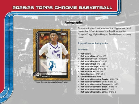 2025-26 Topps Chrome Basketball Mega Box - 7 Packs Sports Cards Topps