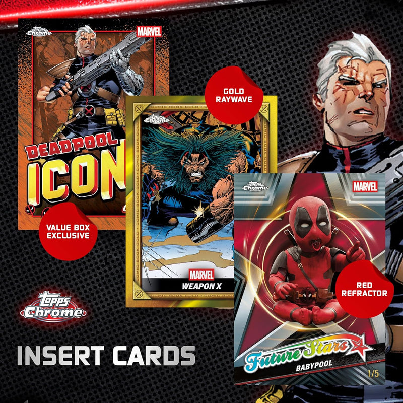 Topps Chrome: Deadpool Blaster Box (7 Packs) Trading Cards Topps