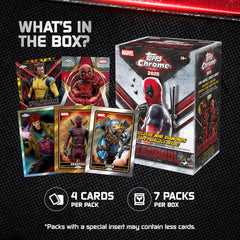 Topps Chrome: Deadpool Blaster Box (7 Packs) Trading Cards Topps