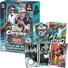 2025 Topps Chrome NFL - Blaster Box (28 Cards) Sports Cards Topps