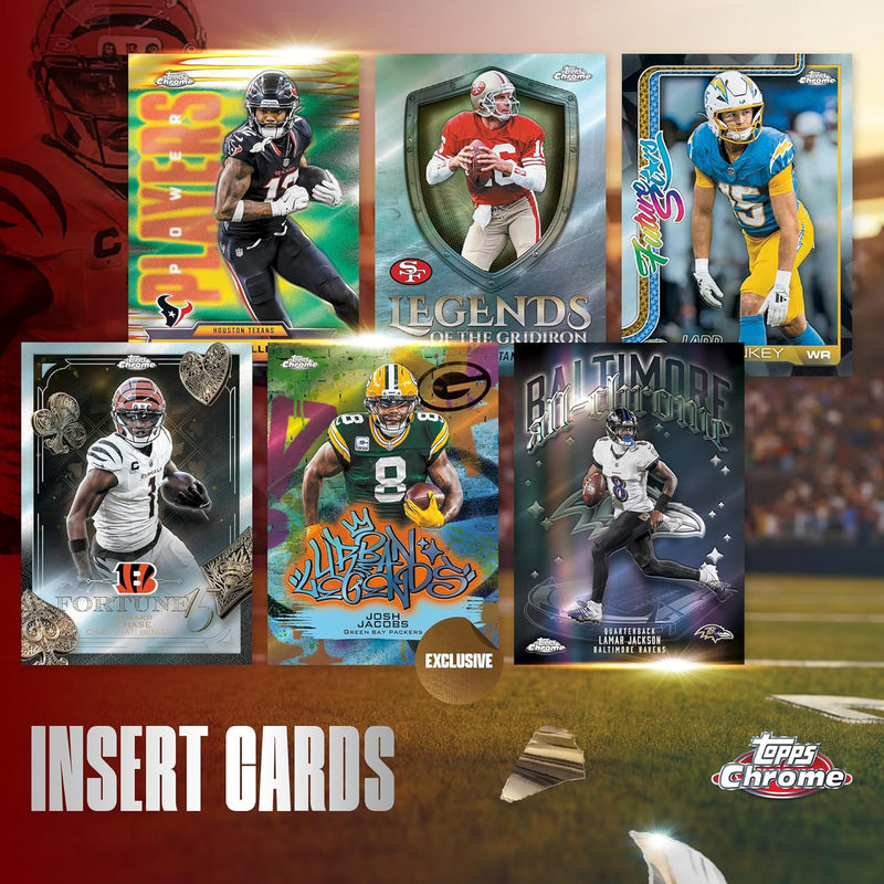 2025 Topps Chrome NFL - Blaster Box (28 Cards) Sports Cards Topps