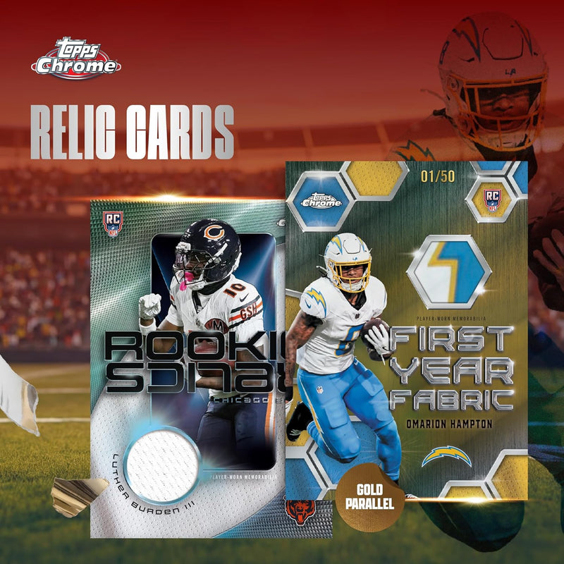 2025 Topps Chrome NFL - Blaster Box (28 Cards) Sports Cards Topps
