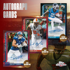 2025 Topps Chrome NFL - Blaster Box (28 Cards) Sports Cards Topps