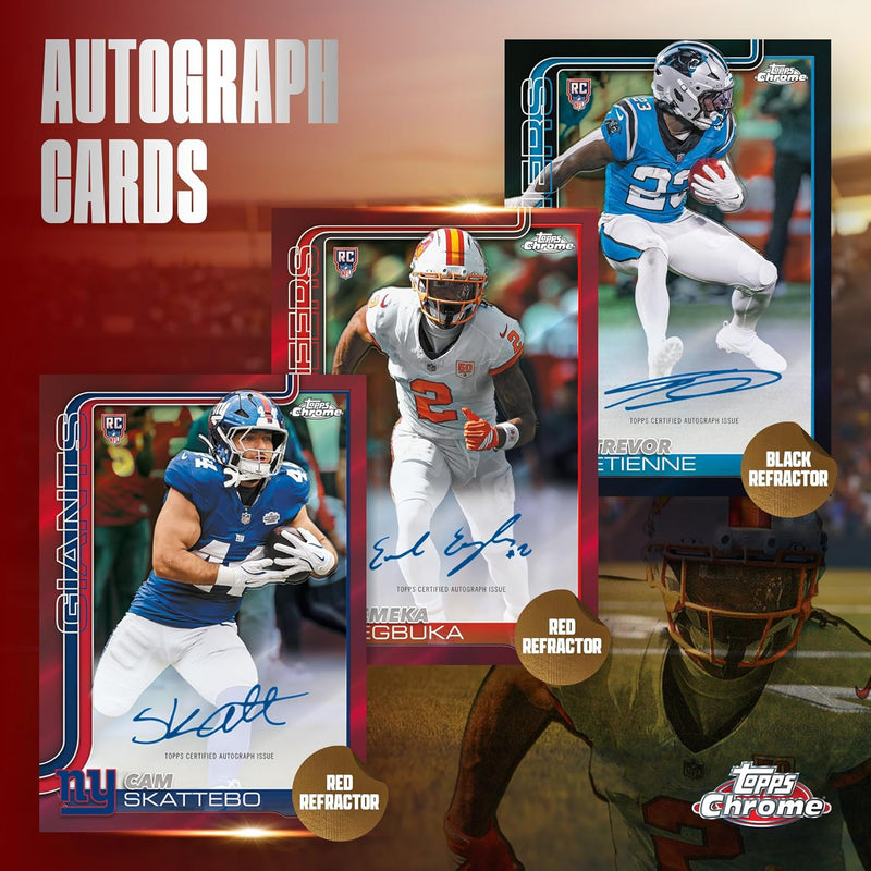 2025 Topps Chrome NFL - Blaster Box (28 Cards) Sports Cards Topps