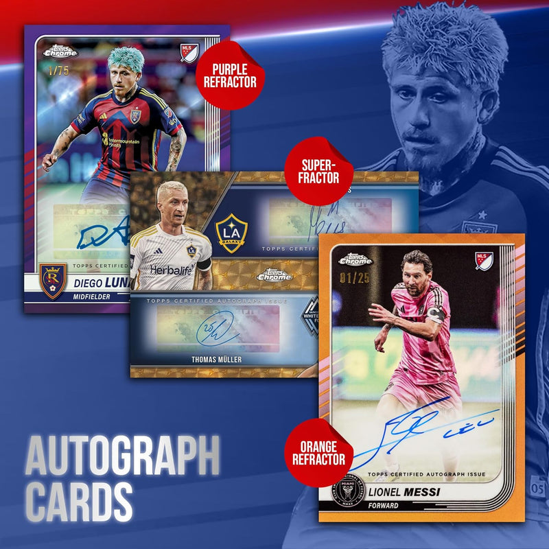 Topps: 2025 Chrome MLS Soccer Blaster Box (7 Packs) Sports Cards Topps