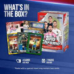 Topps: 2025 Chrome MLS Soccer Blaster Box (7 Packs) Sports Cards Topps