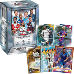 2025-26 Topps Chrome UEFA Club Competitions - Blaster Box (7 Packs) Sports Cards Topps
