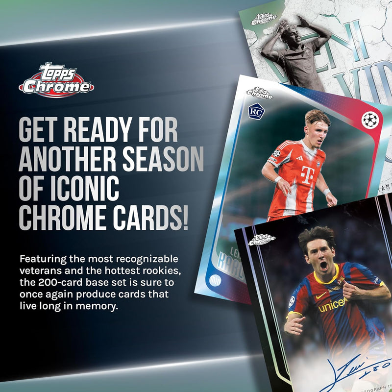 2025-26 Topps Chrome UEFA Club Competitions - Blaster Box (7 Packs) Sports Cards Topps