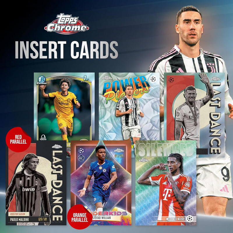 2025-26 Topps Chrome UEFA Club Competitions - Blaster Box (7 Packs) Sports Cards Topps
