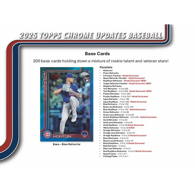 Topps Chrome Update Series Baseball 2025: Mega Box - 7 Packs Sports Cards Topps