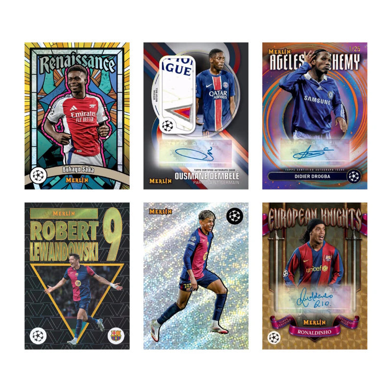 Topps Merlin UEFA Club Soccer 2024-2025 Blaster Box - 7 Packs Sports Cards Topps