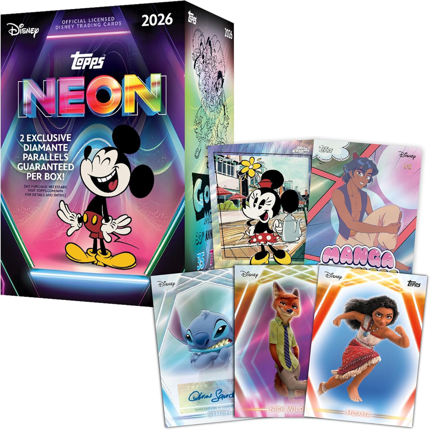 Topps: 2026 Neon Disney Blaster Box - 7 Packs – Shopville