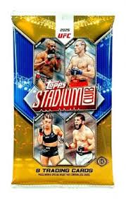 Topps Stadium Club UFC 2025 Blaster Box - 6 Packs Sports Cards Topps