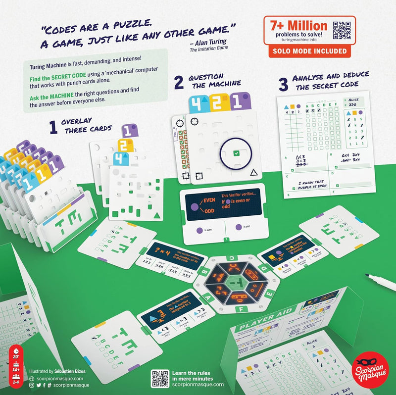 Turing Machine: The Punch-Card Computer [Board Game, 1 - 5 Players] Board Game Scorpion Masque