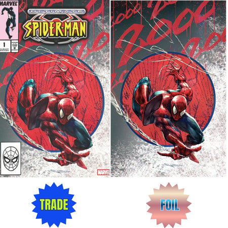 Ultimate Spider-Man: #1 [Ivan Tao Virgin Foil & Trade Combo Shopville Exclusive Todd McFarlane Homage] 2025 Comics Marvel Comics