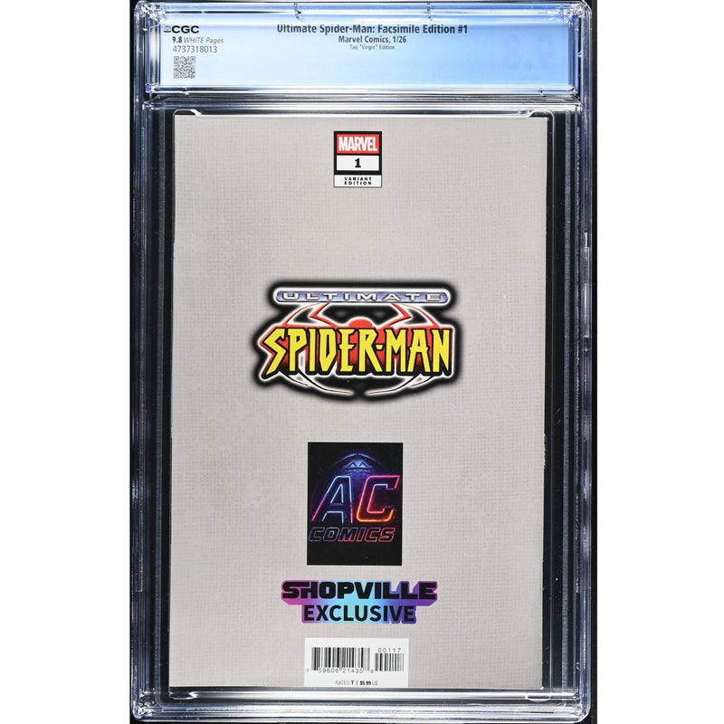 Ultimate Spider-Man McFarlane Homage: #1  [Ivan Tao Foil CGC 9.8 Shopville Exclusive Virgin] 2025