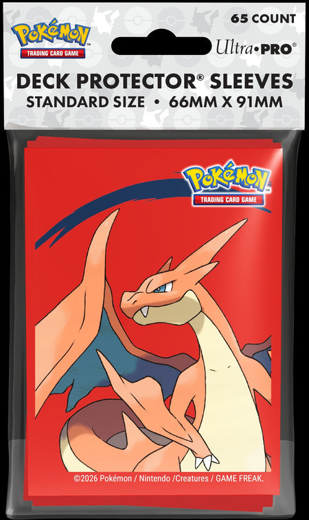 Ultra Pro: Deck Protector Sleeves - Pokemon Mega Charizard Y - 65 Count Card Game Accessories Ultra Pro