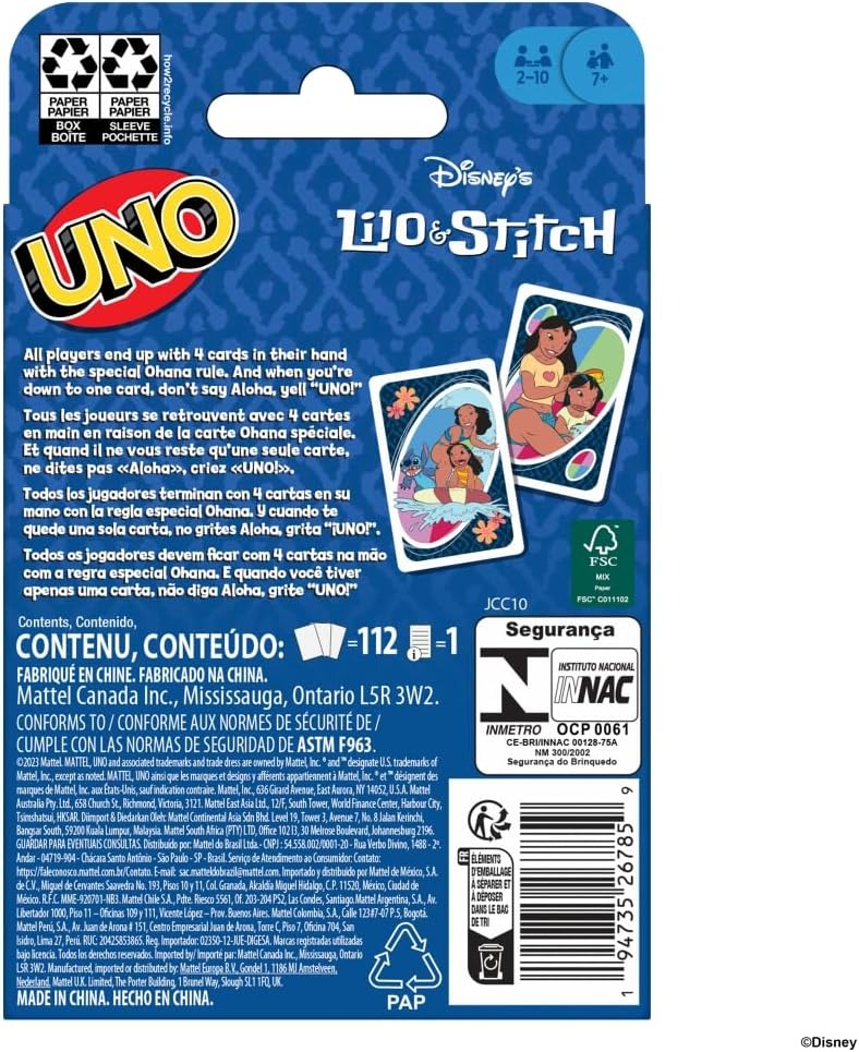 UNO: Lilo & Stich Edition Toys & Games Mattel