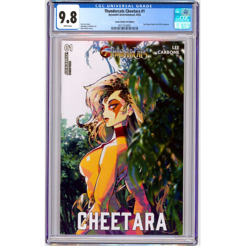 Graded: Thundercats: Cheetara #1 [CGC 9.8 Rose Besch Comic Sketch Art SDCC Exclusive] 2024 Comics Dynamite Entertainment