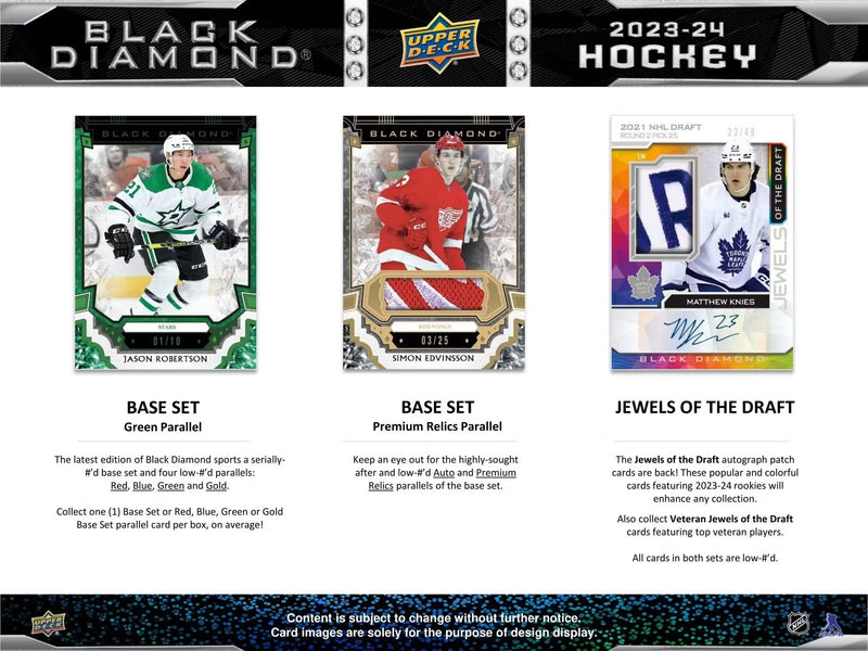 Upper Deck: 2023-24 Black Diamond Hockey Hobby Box Sporting Goods Upper Deck