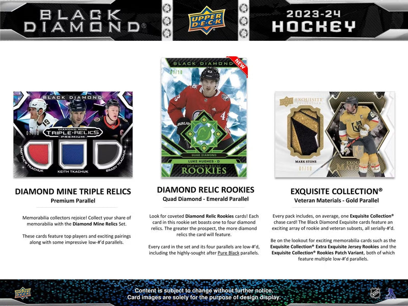 Upper Deck: 2023-24 Black Diamond Hockey Hobby Box Sporting Goods Upper Deck