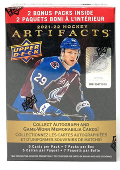 Upper Deck 2021-22: Artifacts Blaster Box - 7 Packs Sports Cards Upper Deck