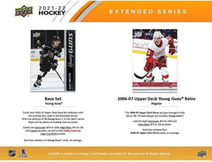 Upper Deck: 2021 - 2022 Extended Series Hockey Hobby Box (24 Packs) Sports Cards Upper Deck