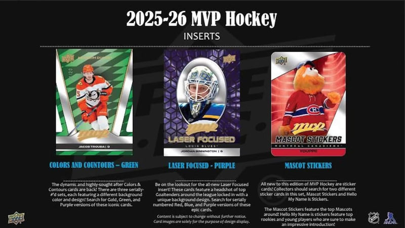 Upper Deck 2025-2026: MVP Hockey Hobby Booster Pack Sports Cards Upper Deck