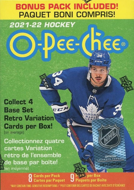 Upper Deck 2021-2022: O-Pee-Chee Blaster Box - 9 Packs Sports Cards Upper Deck