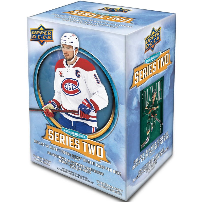 Upper Deck: 2025-26 Series 2 Hockey Blaster Box (4 Packs) Sports Cards Upper Deck