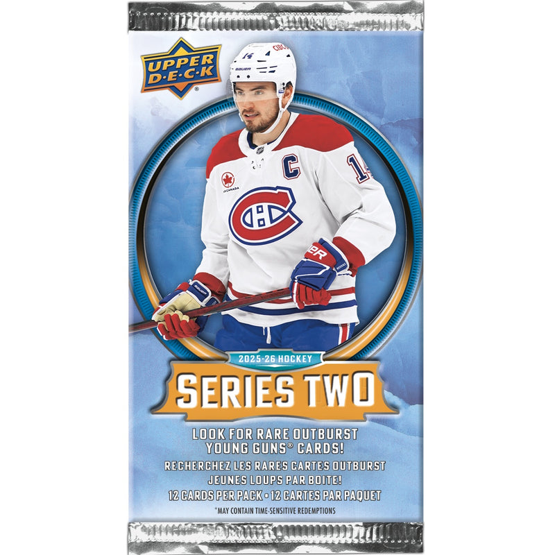 Upper Deck 2025-26 Series 2 Hockey Retail Booster Pack Sports Cards Upper Deck