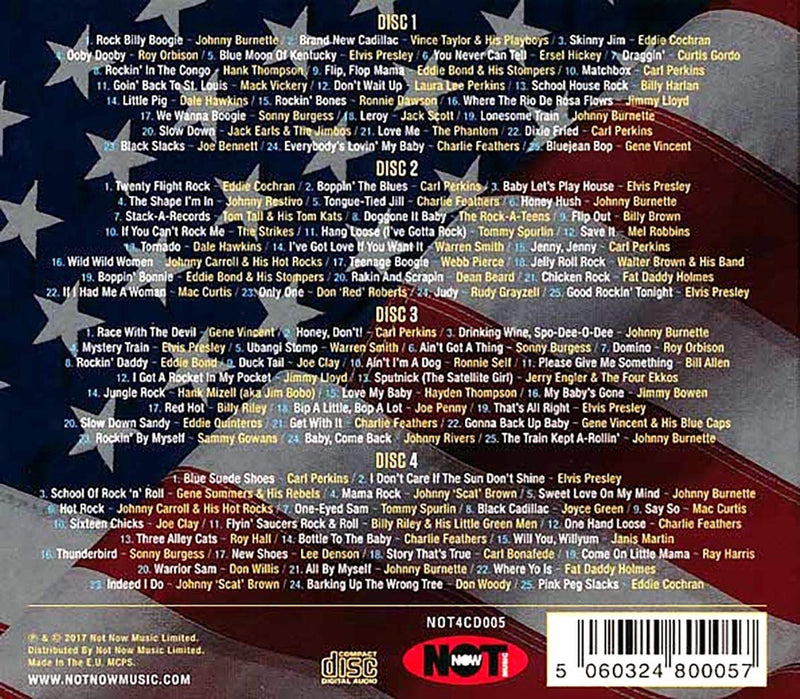 Various Artists: 100 Rockabilly Greats - 4CD Set [Audio CD] Music (CD) Not Now Music