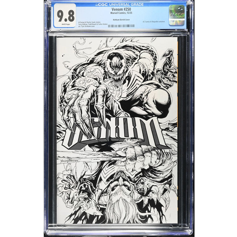 Venom: #250 [Tyler Kirkham CGC 9.8 Sketch Shopville Exclusive] 2025