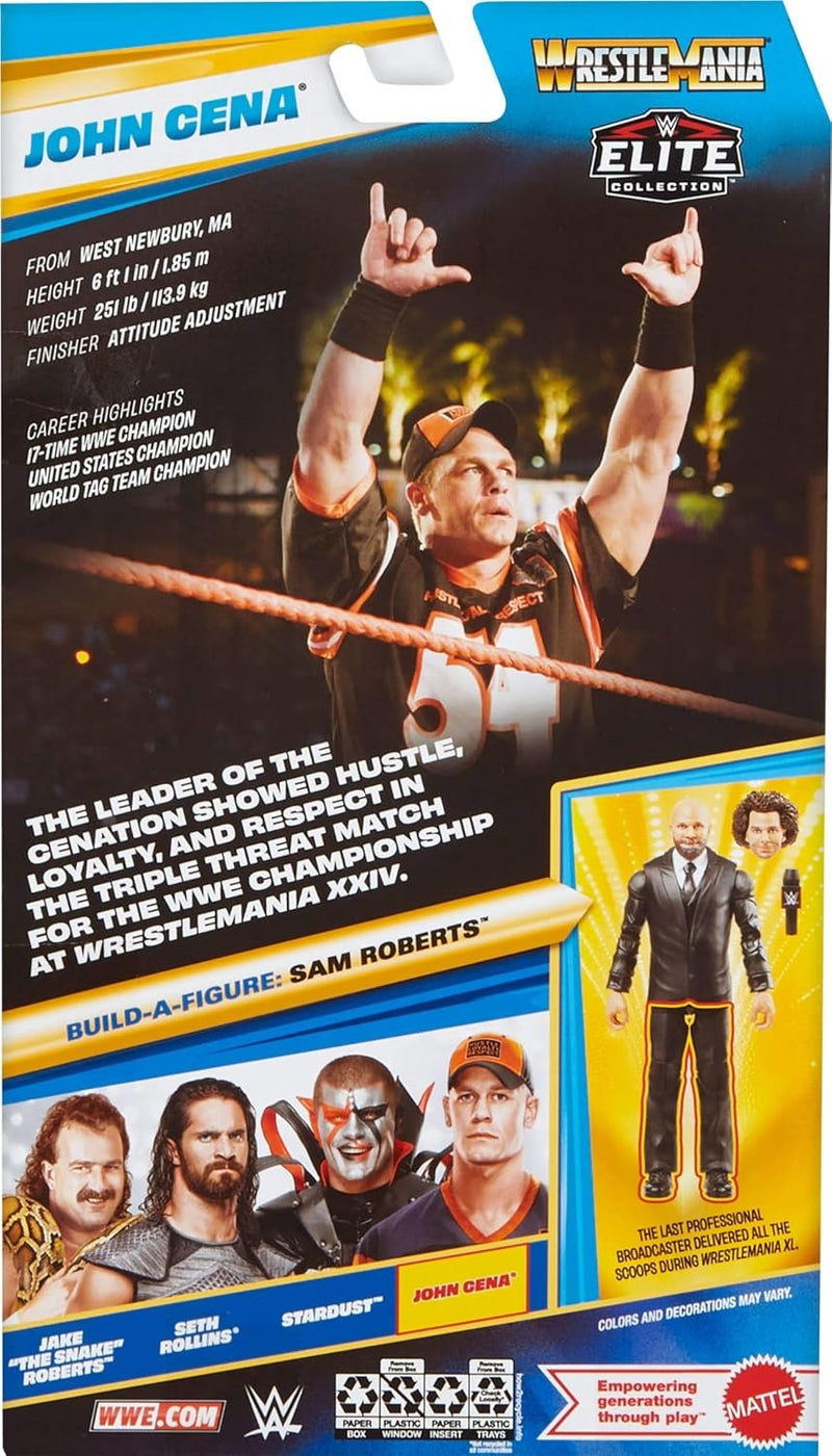 WWE Elite Collection: Wrestle Mania -John Cena - BAF Sam Roberts Toys & Games Mattel