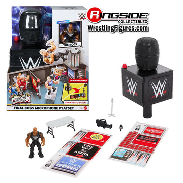 WWE Knuckle Crunchers: Final Boss Microphone Playset Toys & Games Mattel