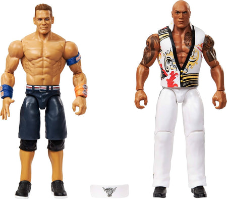 WWE Main Event Showdown Series 23: The Rock Final Boss vs John Cena 2 Pack Toys & Games Mattel
