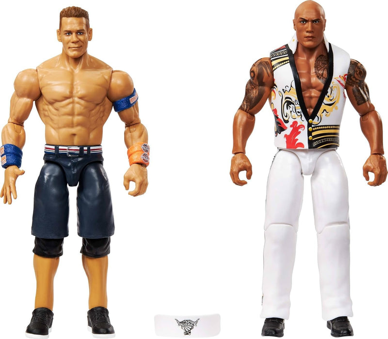 WWE Main Event Showdown Series 23: The Rock Final Boss vs John Cena 2 Pack Toys & Games Mattel