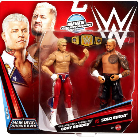 WWE Main Event Series: Cody Rhodes vs Solo Sikoa - 2 Figure Pack Toys & Games Mattel