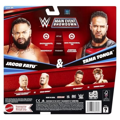 WWE Main Event Showdown: Tama Tonga and Jacob Fatu Figure 2 Pack - Series 24 Toys & Games Mattel