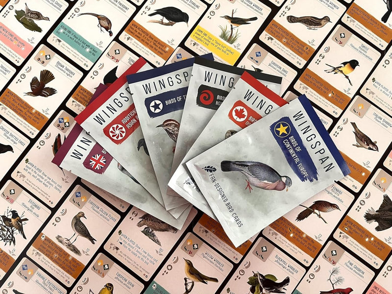 Wingspan - Fan Designed Bird Packs Display Box - 6 Packs [Board Game, 1-5 Players] Board Game Stonemaier Games
