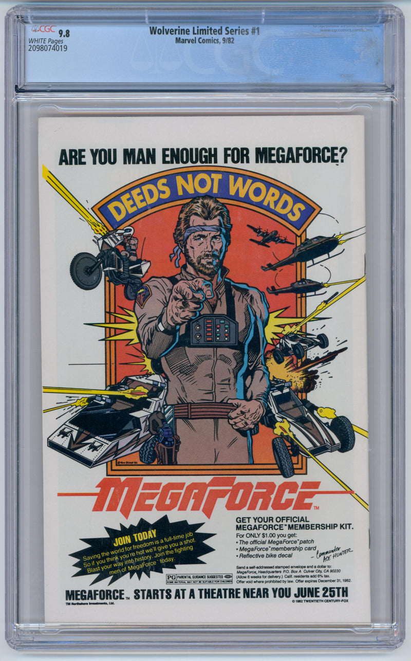 Wolverine Limited Series: #1 [CGC 9.8 Frank Miller CVR] 1982 Comics Marvel Comics