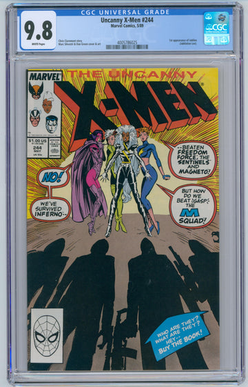 Uncanny X-Men: #244 [CGC 9.8 Marc Silvestri CVR] 1989 Comics Marvel Comics