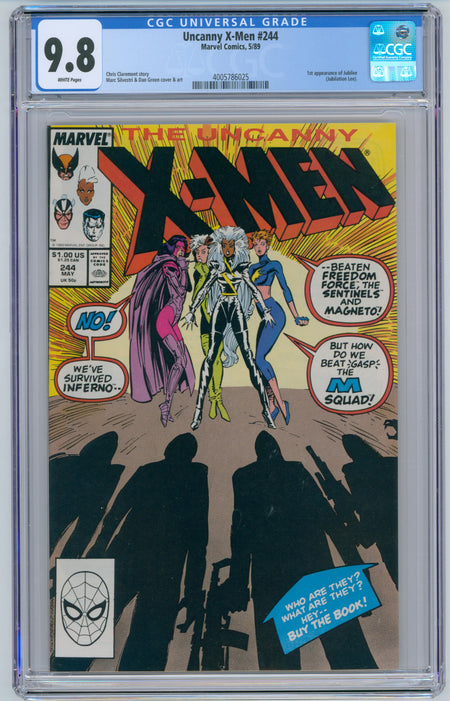 Uncanny X-Men: #244 [CGC 9.8 Marc Silvestri CVR] 1989 Comics Marvel Comics