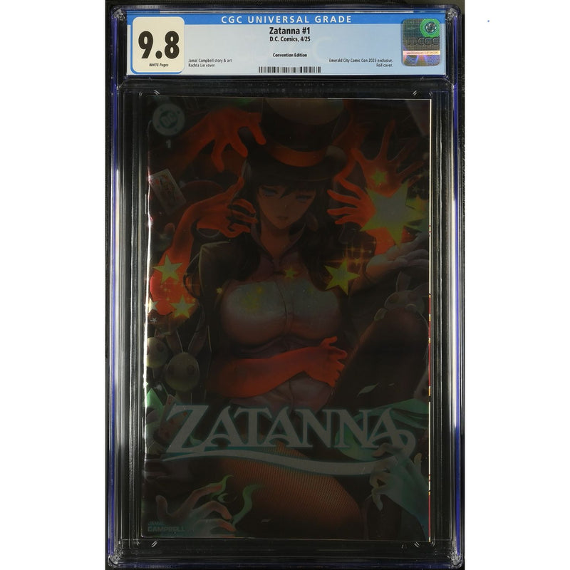 Zatanna: #1 [Rachta Lin CGC 9.8 Emerald City Con Foil] 2025 Comics DC Comics