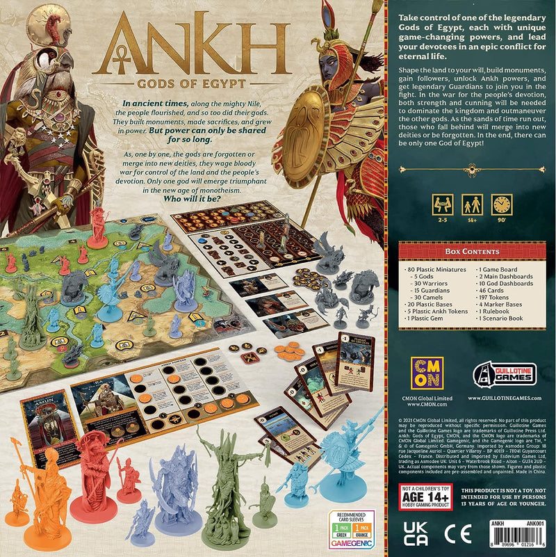 Ankh: Gods of Egypt [Board Game, 2 -5 Players] Board Game CMON   