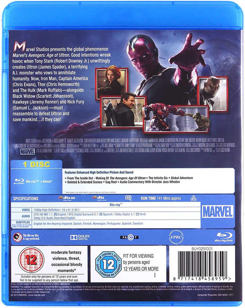 Marvel's Avengers: Age of Ultron [Blu-ray] DVDs & Blu-Rays Marvel   