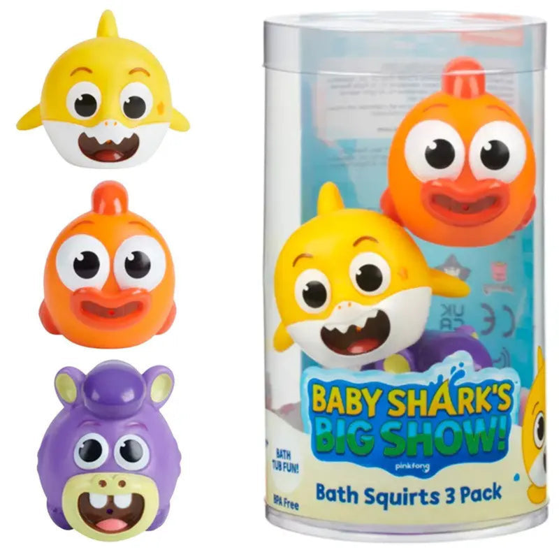 Pinkfong Baby Sharks - Big Show!: Bath Squirt 3 - Pack Toys & Games WowWee