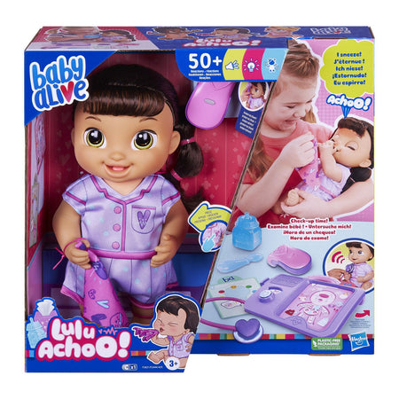 Baby Alive Lulu Achoo Doll - 12-Inch Interactive Doctor Play Toy - Brown Hair [Toys, Ages 3+] Toys & Games Hasbro   